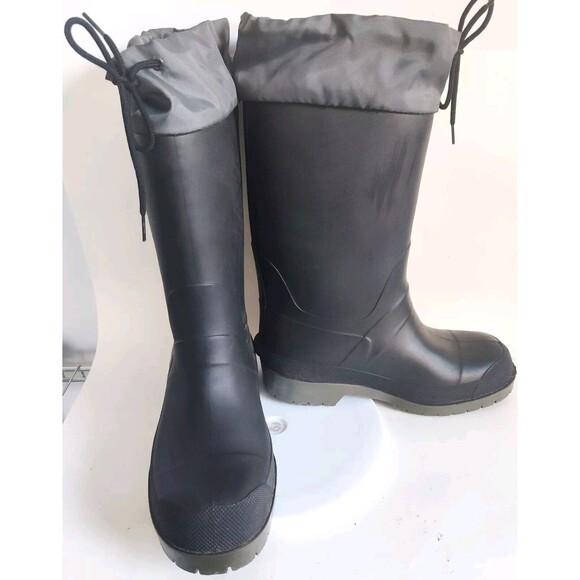 Vintage LL Bean Rain Boots Size 9 Insulated Black Rubber Womens Made In Canada - Picture 8 of 14